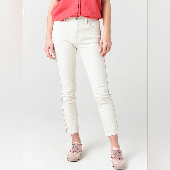 NEW! SUNDRY, Women's Side Stitch Slim‎ Straight Jean, Vanilla, Size 29, NWT - Picture 5 of 16